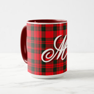 Traditionelle Karierte Tartan Populäre Rote Sammlu Tasse