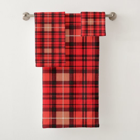 Traditionelle Karierte Tartan Trendy Collection Badhandtuch Set (Insitu)