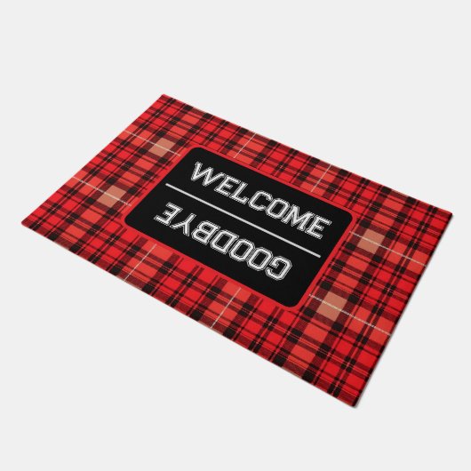 Traditionelle Karierte Tartan Trendy Collection Fußmatte (Schrägansicht)