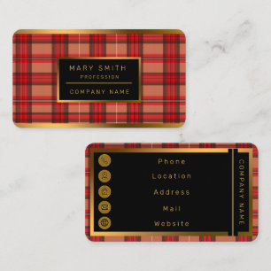 Traditionelle Karierte Tartan Trendy Collection Visitenkarte