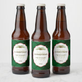 Traditionelle, Karierte Weihnachten Bierflaschenetikett (Flaschen)