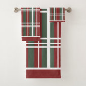 Traditionelle Karierte Weihnachtsschattierungen Badhandtuch Set (Insitu)