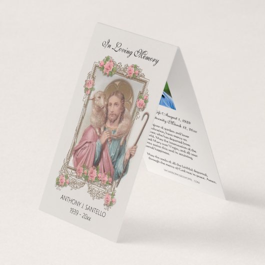 Traditionelle katholische Beerdigung Jesus Gebetsk Visitenkarten (Vorderseite)