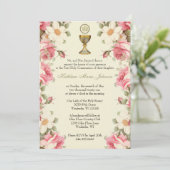 Traditionelle katholische Blumengemeinde Einladung (Stehend Vorderseite)