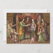 Traditionelle katholische Christliche Hochzeitsein Einladung (Vorderseite)