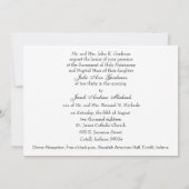 Traditionelle katholische Christliche Hochzeitsein Einladung (Rückseite)