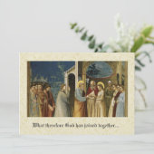 Traditionelle katholische Christliche Hochzeitsein Einladung (Stehend Vorderseite)