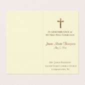 Traditionelle Katholische Erste Heilige Kommunion Visitenkarten (Innenseite Aufgefaltet)