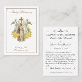 Traditionelle katholische Gastgeschenk Hochzeit He Visitenkarte (Vorne/Hinten)