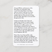 Traditionelle katholische Gastgeschenk Hochzeit He Visitenkarte (Rückseite)