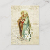 Traditionelle katholische Gastgeschenk Hochzeit He Visitenkarte (Vorderseite)