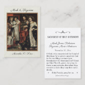 Traditionelle katholische Gastgeschenk Hochzeit He Visitenkarte (Vorne/Hinten)