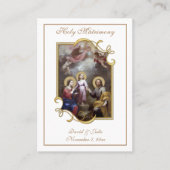 Traditionelle katholische Gastgeschenk Hochzeit He Visitenkarte (Vorderseite)