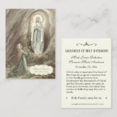 Traditionelle katholische Gastgeschenk Hochzeit He Visitenkarte (Vorne/Hinten)