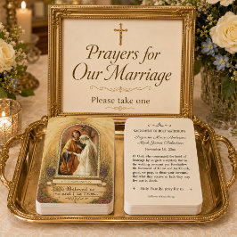 Traditionelle katholische Gastgeschenk Hochzeit He Visitenkarte