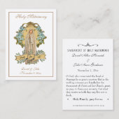 Traditionelle katholische Gastgeschenk Hochzeit He Visitenkarte (Vorne/Hinten)