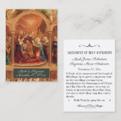 Traditionelle katholische Gastgeschenk Hochzeit He Visitenkarte (Vorne/Hinten)