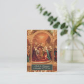 Traditionelle katholische Gastgeschenk Hochzeit He Visitenkarte (Stehend Vorderseite)