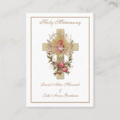 Traditionelle katholische Gastgeschenk Hochzeit He Visitenkarte (Vorderseite)
