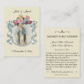 Traditionelle katholische Gastgeschenk Hochzeit He Visitenkarte (Vorne/Hinten)