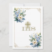 Traditionelle katholische Heilige Kommunion Einladung (Vorderseite)