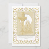 Traditionelle katholische Heilige Kommunion Einladung (Vorderseite)