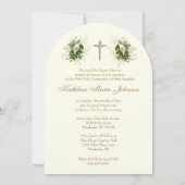 Traditionelle katholische Heilige Kommunion Einladung (Rückseite)