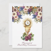 Traditionelle katholische Heilige Kommunion Einladung (Vorderseite)