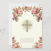 Traditionelle katholische Heilige Kommunion Einladung (Rückseite)