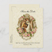 Traditionelle katholische Hochzeit Ankündigungspostkarte (Vorne/Hinten)