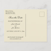 Traditionelle katholische Hochzeit Ankündigungspostkarte (Rückseite)