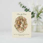 Traditionelle katholische Hochzeit Ankündigungspostkarte (Stehend Vorderseite)