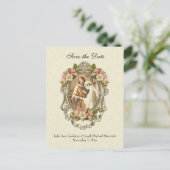 Traditionelle katholische Hochzeit Ankündigungspostkarte (Stehend Vorderseite)