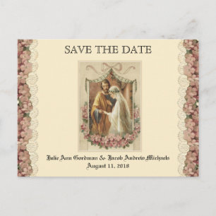 Traditionelle katholische Hochzeit Ankündigungspostkarte