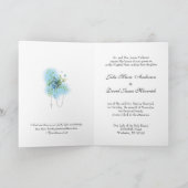 Traditionelle katholische Hochzeit der Blauen Flor Einladung (Innenseite)