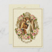 Traditionelle katholische Hochzeit Einladung (Vorne/Hinten)