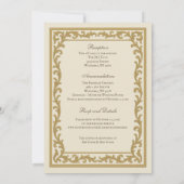 Traditionelle katholische Hochzeit Einladung (Rückseite)