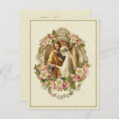 Traditionelle katholische Hochzeit Einladung (Vorne/Hinten)