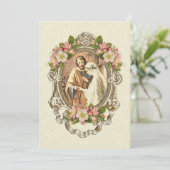 Traditionelle katholische Hochzeit Einladung (Stehend Vorderseite)