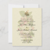 Traditionelle katholische Hochzeit Einladung (Rückseite)