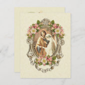 Traditionelle katholische Hochzeit Einladung (Vorne/Hinten)