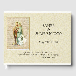 Traditionelle katholische Hochzeit gesegnete Jungf Gästebuch