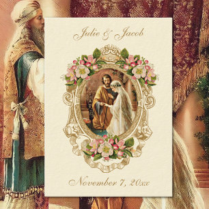 Traditionelle katholische Hochzeit Vintage Holy Ca Visitenkarte