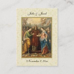 Traditionelle katholische Hochzeitsgunst Holy Card Visitenkarte
