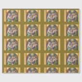 Traditionelle katholische Hochzeitsheirat-Verlobun Geschenkpapier (Flach)