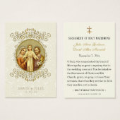 Traditionelle katholische Hochzeitskarte (Vorne & Hinten)