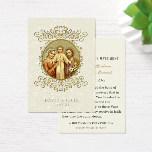 Traditionelle katholische Hochzeitskarte (Schreibtisch)