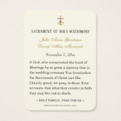 Traditionelle katholische Hochzeitskarte (Rückseite)