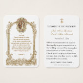 Traditionelle katholische Hochzeitskarte (Vorne & Hinten)