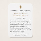 Traditionelle katholische Hochzeitskarte (Rückseite)